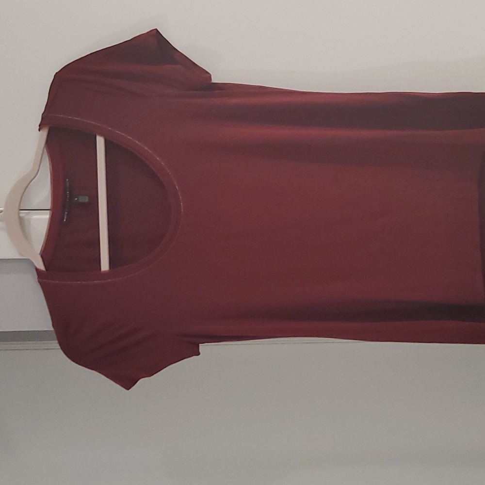S, WHBM, Tee Shirt, Burgundy
